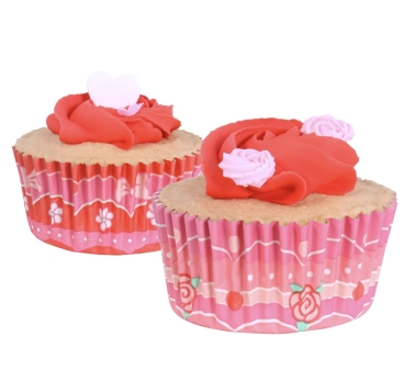 Cupcake Cases - Vintage Valentine